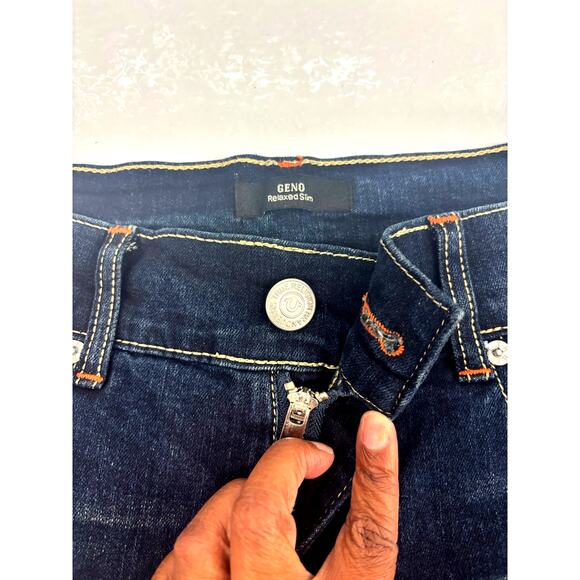 NWT True Religion Geno SN Flap Slim Jeans Men’s Size 30 Dark Scorched Wash - Picture 10 of 10